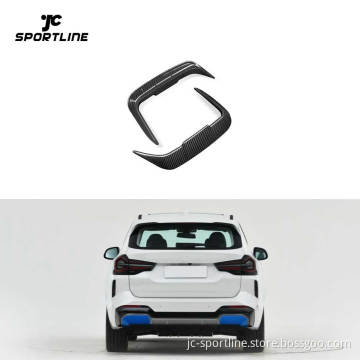 Prepreg Dry Carbon Fiber Rear Bumper Fins Canards for BMW IX3 G08I 2023